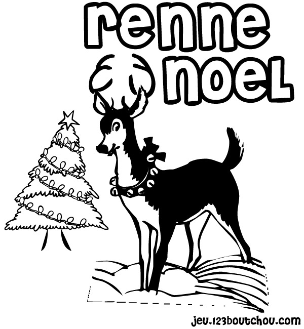 Noël Renne Et Noel Pour Enfants à Imprimer Gratuitement