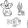 coloriage enfant Coloriage poisson: Trois amis de la mer